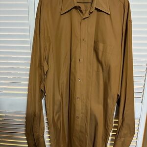 Bachrach Men's Tan Dress Shirt